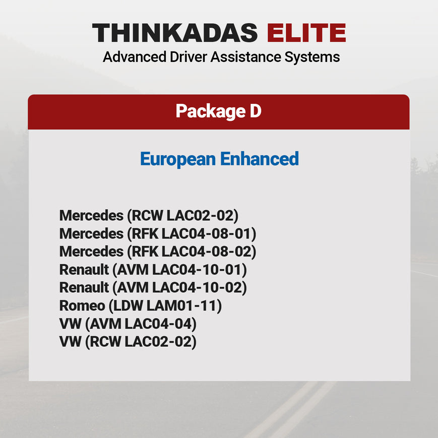 Professional Advanced Driver Assistance System - THINKADAS EUROPE (Package D)